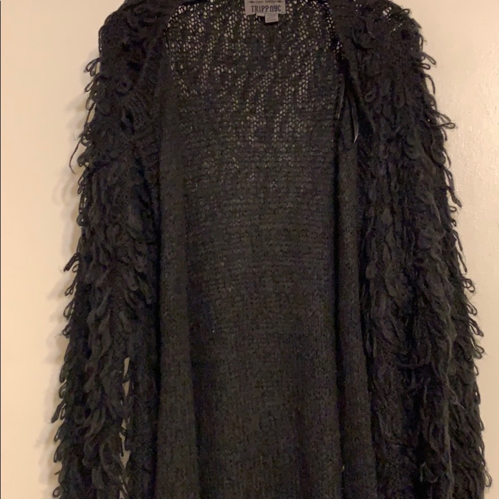 TRIPPNYC FUZZY OPEN CARDIGAN